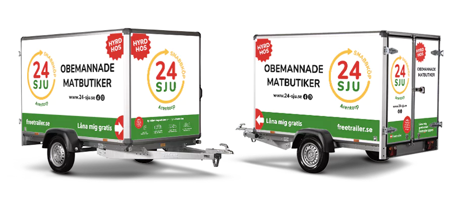 Hyr släp hos 24 SJU Snabbköp