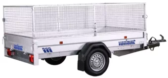 Open trailer with grille