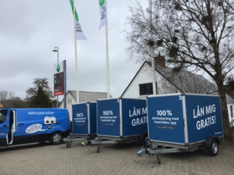 Trailer med bremse