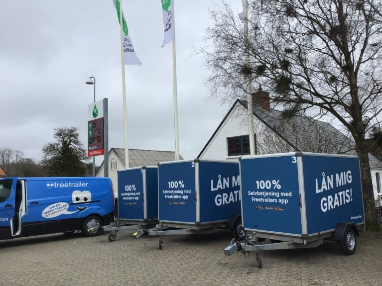 Trailer med bremse